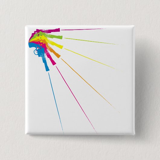 レトロの射撃ボタン 缶バッジ (正面)