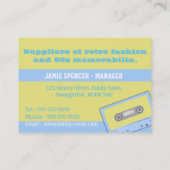 レトロの小売業カード 名刺 (裏面)