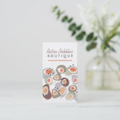 レトロの小石の溶岩の形のビーチパターン素晴しいおもしろい 名刺 (スタンド正面)