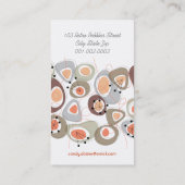 レトロの小石の溶岩の形のビーチパターン素晴しいおもしろい 名刺 (裏面)