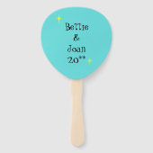 レトロの少女の夜が一連のファン ハンドファン (裏面)