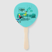 レトロの少女の夜が一連のファン ハンドファン (正面)