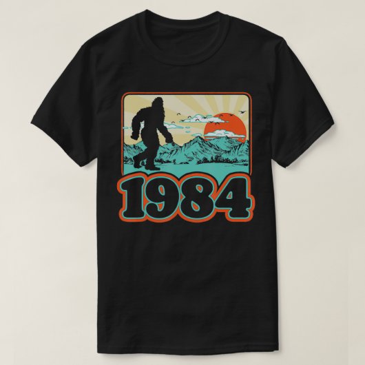 レトロの山40th誕生日1984四十 tシャツ (デザイン正面)