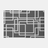 レトロの嵐の灰色のモダンによって白くされる石板の正方形 ドアマット (正面)