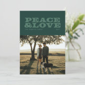 レトロの平和と愛のグリーンワンフォト シーズンカード (スタンド正面)