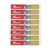 レトロの平和愛喜びの休日の写真の宛名ラベル ラップアラウンドラベル (シート)