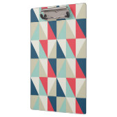 レトロの幾何学的で赤くおよび青の三角形パターン クリップボード (左)