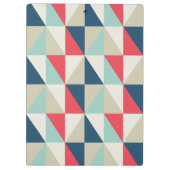 レトロの幾何学的で赤くおよび青の三角形パターン クリップボード (裏面)