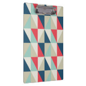 レトロの幾何学的で赤くおよび青の三角形パターン クリップボード (右)