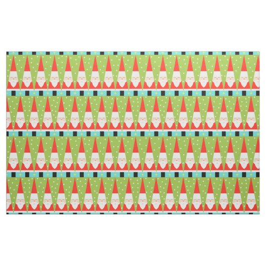 レトロの幾何学的なサンタによってとかされる綿織物 ファブリック (ファットクウォーター)