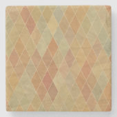 レトロの幾何学的なパターン2 ストーンコースター (正面)