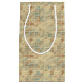 レトロの幾何学的なパターン2 スモールペーパーバッグ (正面)