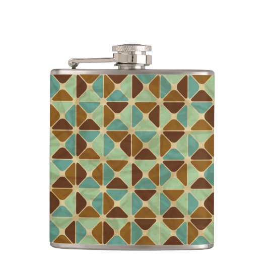 レトロの幾何学的なパターン2 フラスク (正面)