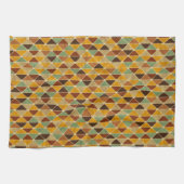 レトロの幾何学的なパターン3 キッチンタオル (横)