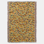 レトロの幾何学的なパターン3 スローブランケット (正面縦)