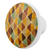 レトロの幾何学的なパターン3 セラミックノブ (右)