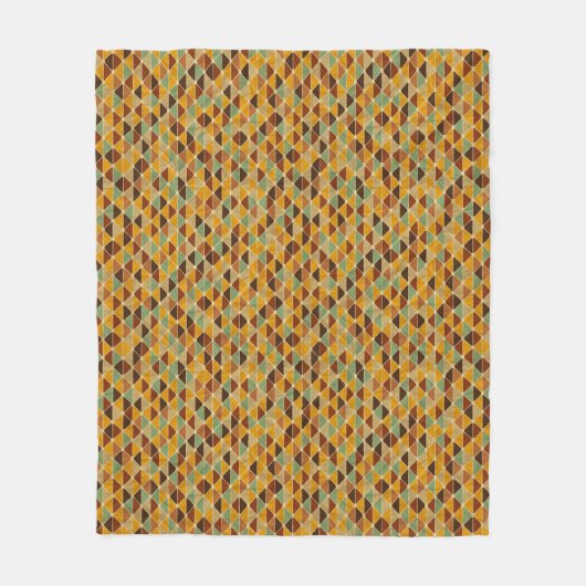 レトロの幾何学的なパターン3 フリースブランケット (正面)