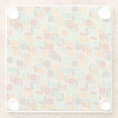 レトロの幾何学的なパターン4 ガラスコースター (裏面)