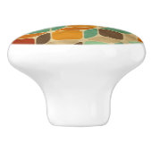 レトロの幾何学的なパターン4 セラミックノブ (側面)