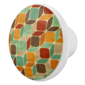 レトロの幾何学的なパターン4 セラミックノブ (右)