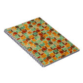 レトロの幾何学的なパターン4 ノートブック (右側)