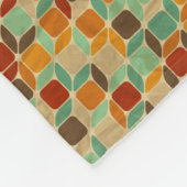 レトロの幾何学的なパターン4 フリースブランケット (角)