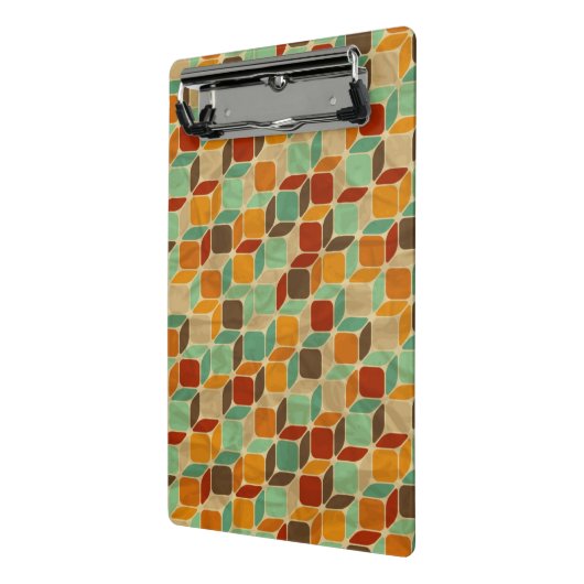 レトロの幾何学的なパターン4 ミニクリップボード (アングル2)