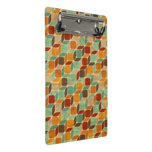 レトロの幾何学的なパターン4 ミニクリップボード (アングル)