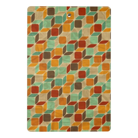 レトロの幾何学的なパターン4 ミニクリップボード (裏面)