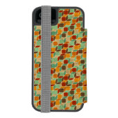 レトロの幾何学的なパターン4 INCIPIO iPhoneウォレットケース (フォリオ裏面)