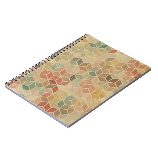 レトロの幾何学的なパターン5 ノートブック (左側)