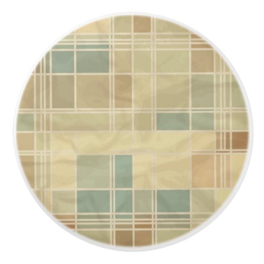 レトロの幾何学的なパターン6 セラミックノブ (正面)