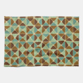 レトロの幾何学的なパターン キッチンタオル (横)