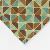 レトロの幾何学的なパターン フリースブランケット (角)