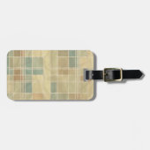 レトロの幾何学的なパターン ラゲッジタグ (正面横)