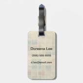 レトロの幾何学的なパターン ラゲッジタグ (裏面縦)