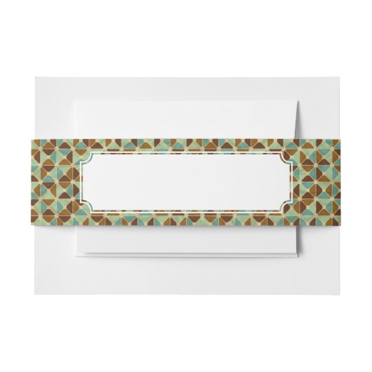 レトロの幾何学的なパターン 招待状ベリーバンド (正面例)