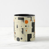 レトロの幾何学的なパーソナライズされたマグカップユニーク-ヴィンテージ マグカップ (中央)