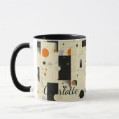 レトロの幾何学的なパーソナライズされたマグカップユニーク-ヴィンテージ マグカップ (左)