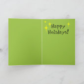 レトロの幾何学的サンタクリスマスカード シーズンカード (内部)