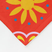 レトロの幾何学的パターン フリースブランケット (角)