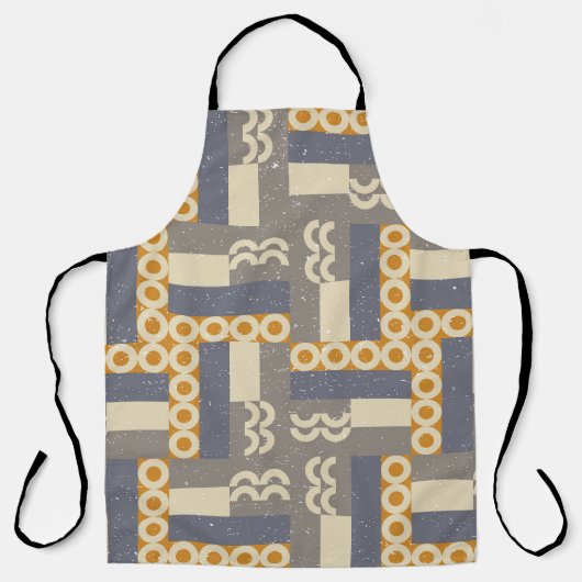 レトロの幾何形状、パタモダンーン エプロン (正面)