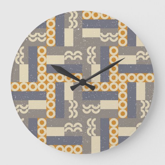 レトロの幾何形状、パタモダンーン ラージ壁時計 (正面)