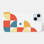 レトロの形状と色(白) Case-Mate iPhoneケース (裏面 (横))