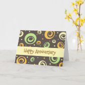 レトロの従業員記念日カード カード (黄色い花)