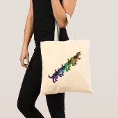 レトロの恐竜のポップアートのトートバック トートバッグ (正面(商品))