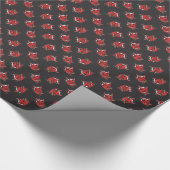 レトロの悪魔の頭部 ラッピングペーパー (角)