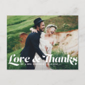 レトロの愛感謝していと写真結婚の感謝 ポストカード (正面)