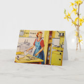 レトロの愛考える者のフレンドグリーティングカード カード (黄色い花)