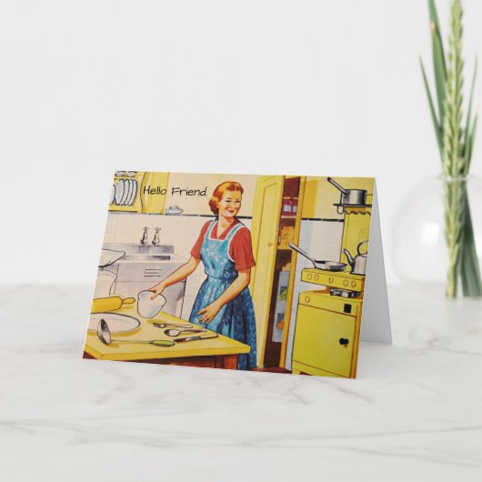 レトロの愛考える者のフレンドグリーティングカード カード (正面)